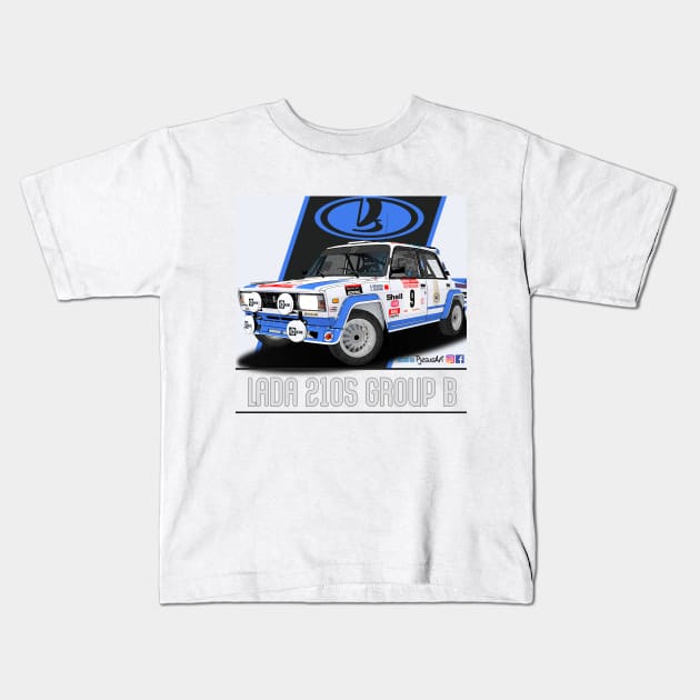 Lada 2105 Group B Kids T-Shirt by PjesusArt